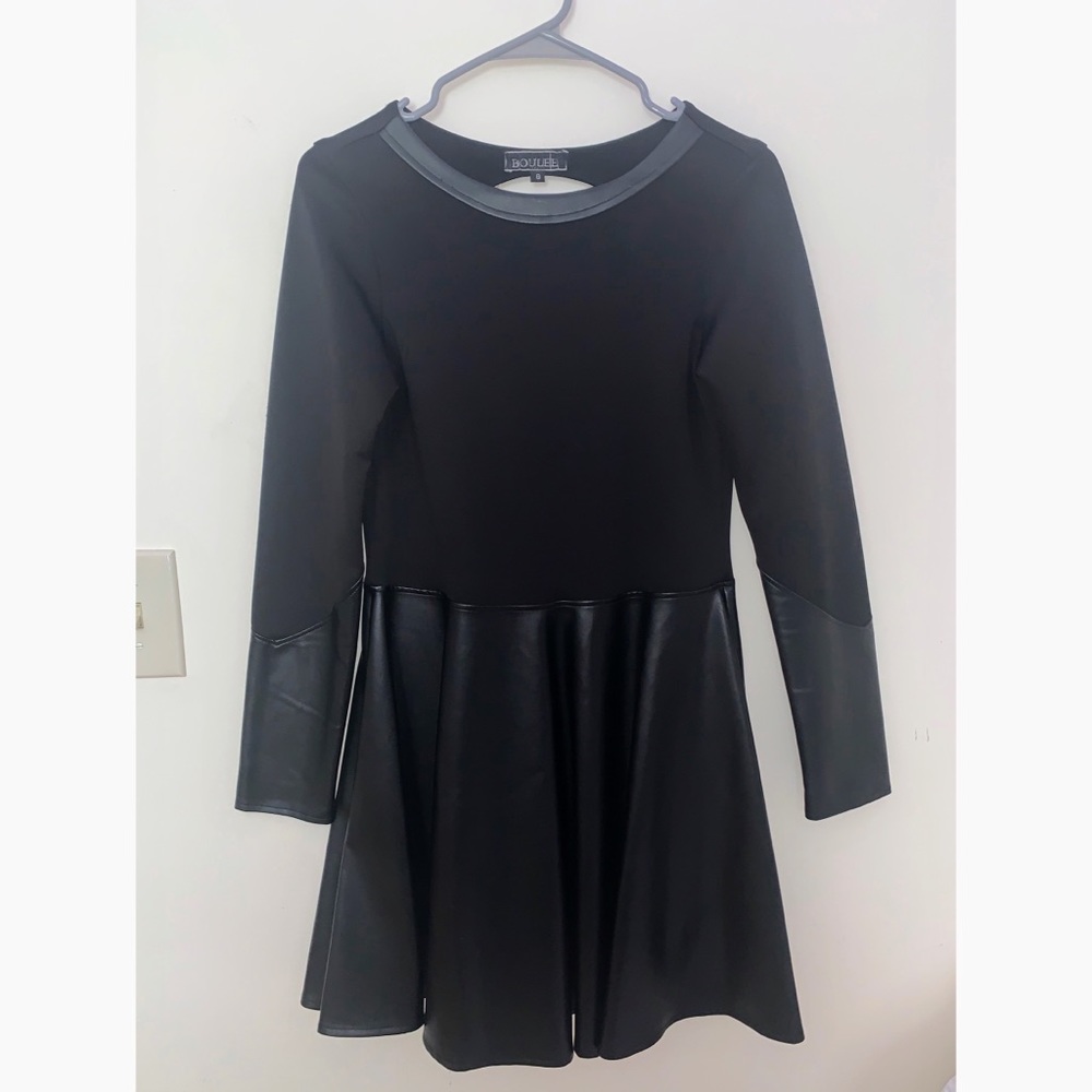 Black Boulee Vegan Leather Dress